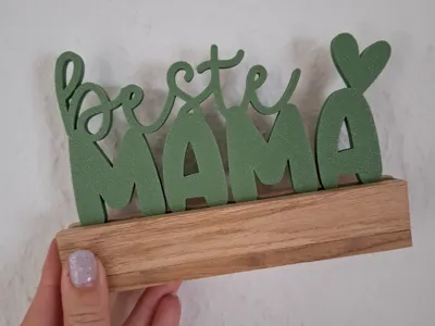 Beste mama – tijdloos decoratiestuk vol liefde (Wit)