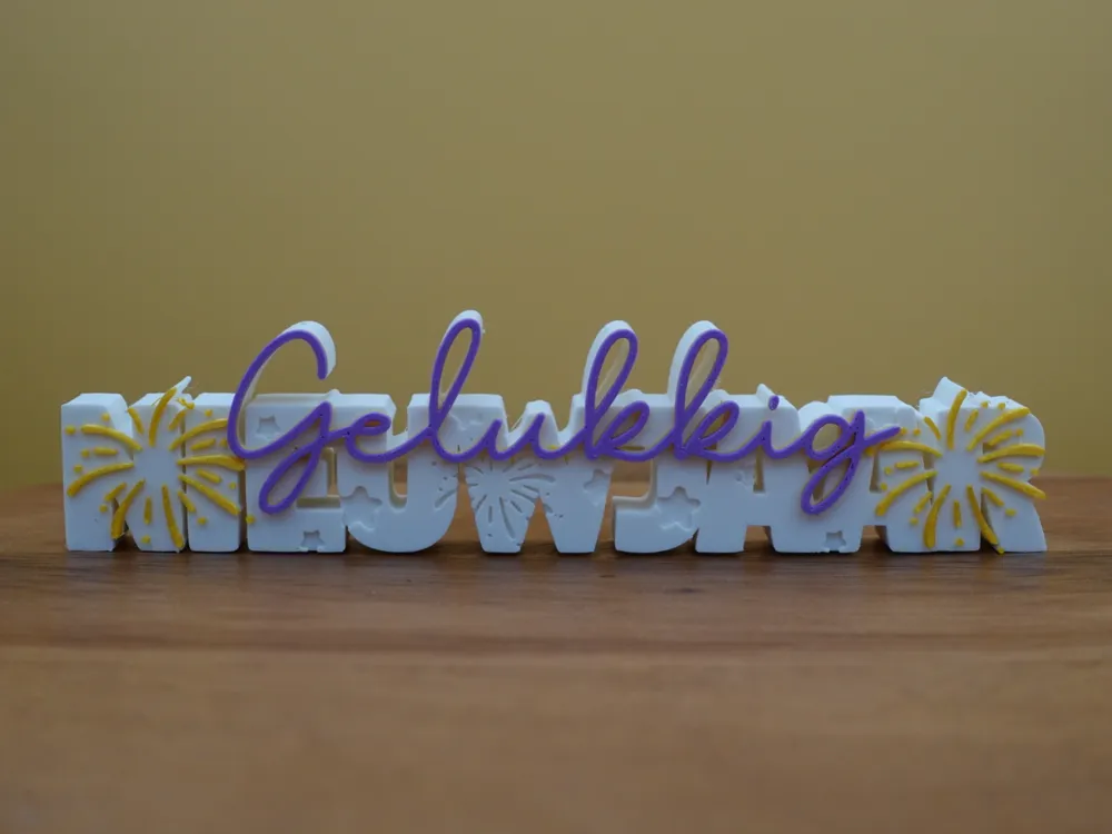 Decoratieve tekst – “Gelukkig nieuwjaar”