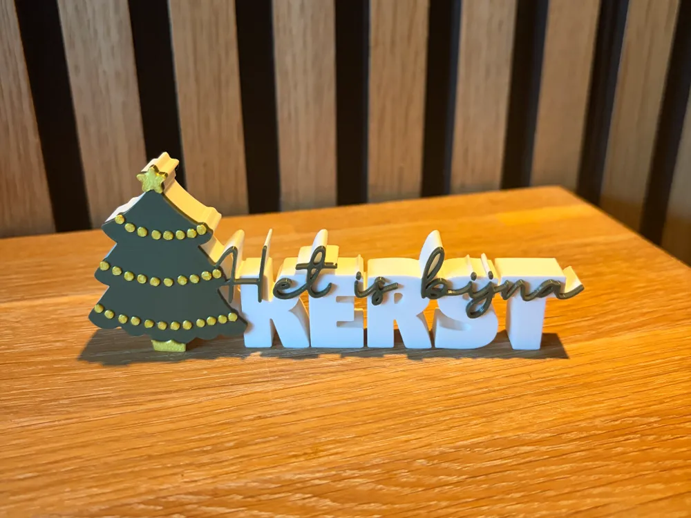 Decoratieve tekst – “Het is bijna kerstmis”