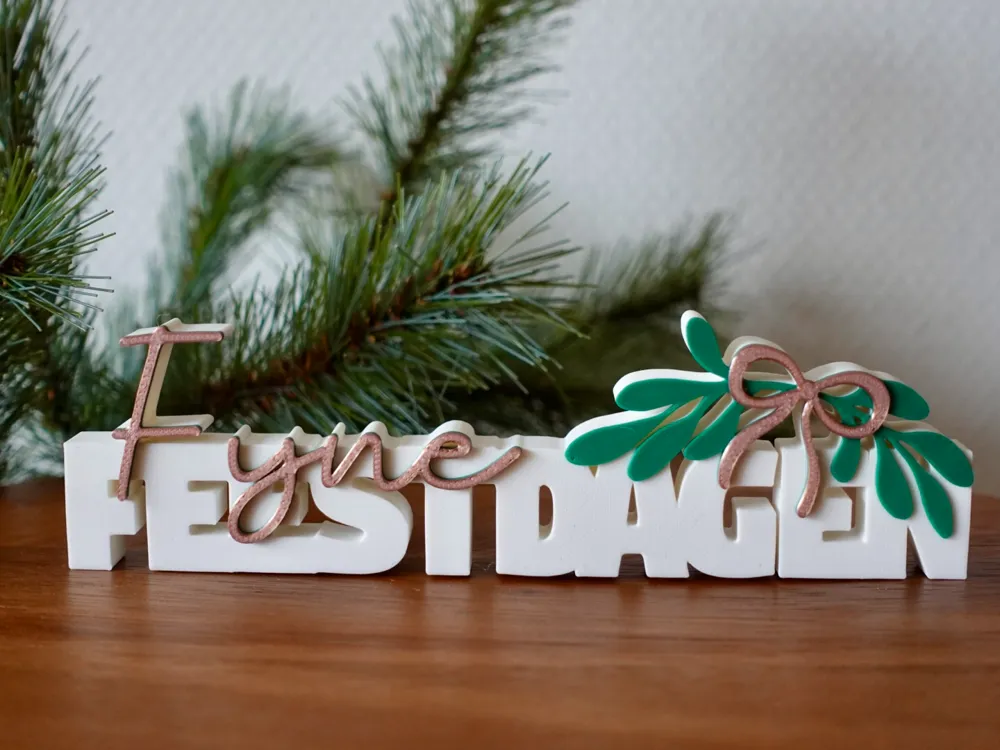 Decoratieve tekst – “Fijne feestdagen”