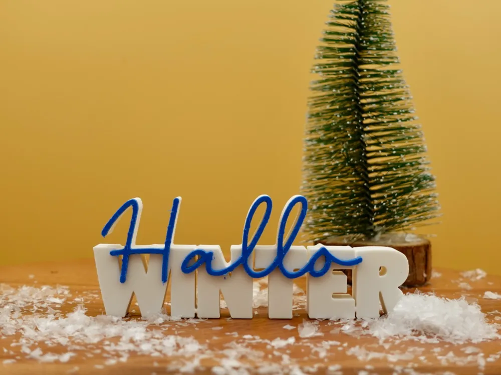 Decoratieve tekst – “Hallo Winter”