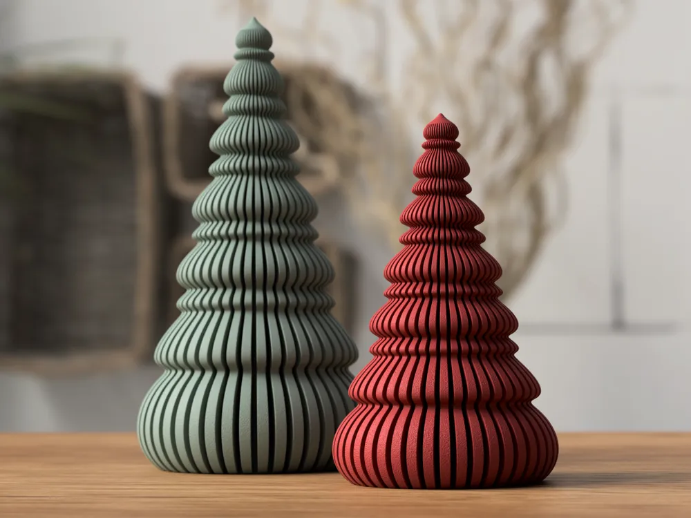 Moderne Nordic Japandi Kerstboom – sfeervol & tijdloos (Verticale strepen, Wit, Klein)