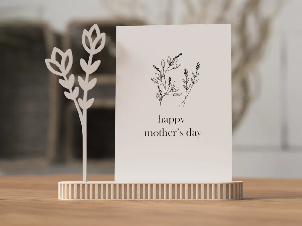 Moderne Japandi Foto- & Kaarthouder  (Wit)