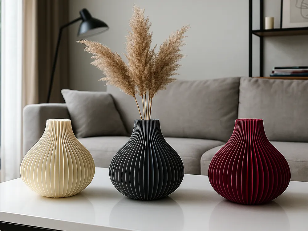 Scandinavian Ripple Vases – Tijdloze Nordic Elegantie (Klein, Wit)