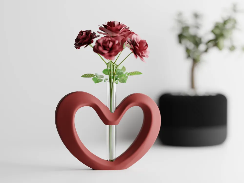 Valentine Heart Vase – Een Tijdloos Symbool van Liefde (Wit)