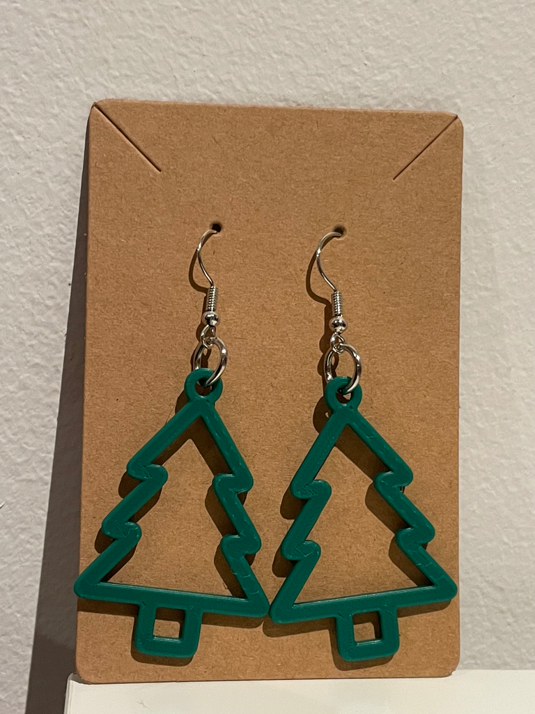 Kerstboom oorbellen – minimalistisch (Goud)