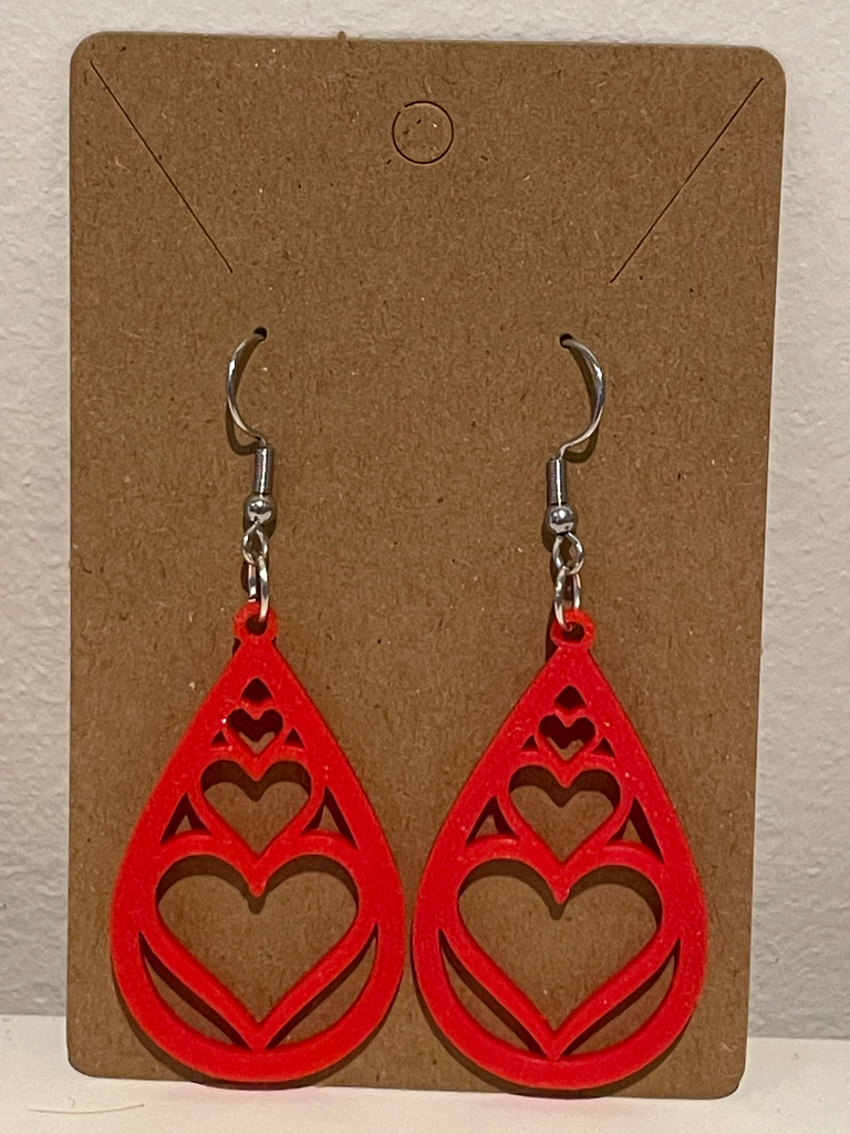 Gelaagde Hartjes Oorbellen (Goud)