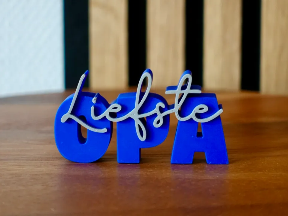 Gepersonaliseerde decoratie – “Liefste opa” (Wit, Licht grijs)